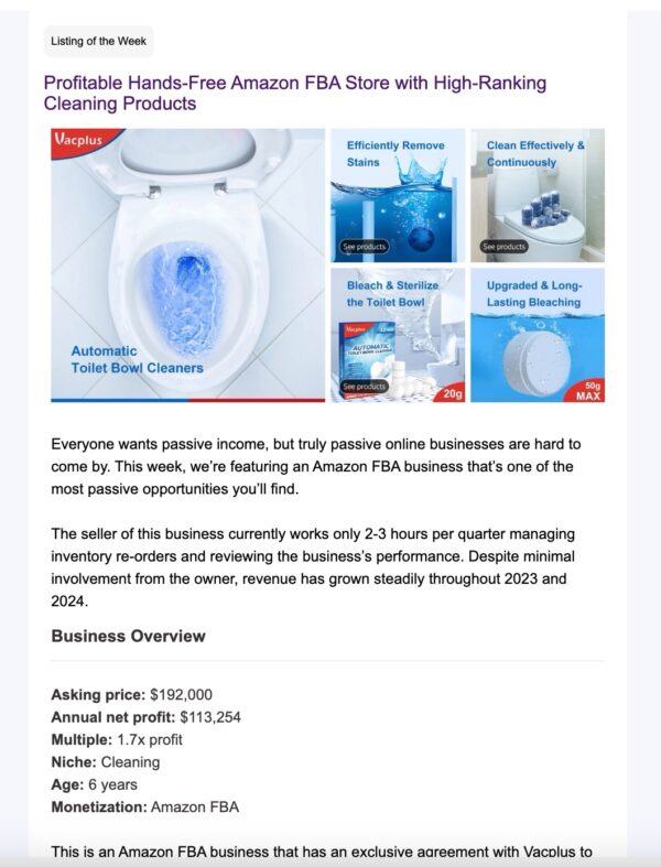 Listing of the Week