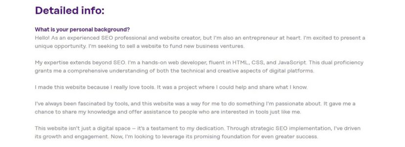 Personal Background Form