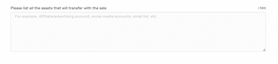 listing process, part two, assets