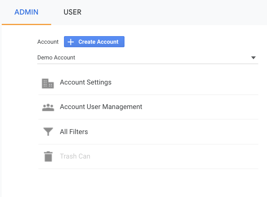 site migration step 4: prep GA
screengrab of google analytics admin section